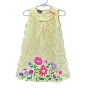 Faded Glory Yellow Floral Cotton Dress